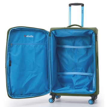 Βαλίτσα υφασμάτινη Μεγάλη DIELLE 30/70 79x48x31/34 cm Πράσινο